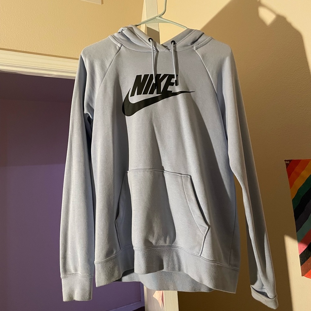 Nike Sky Blue Hoodie with Black Logo